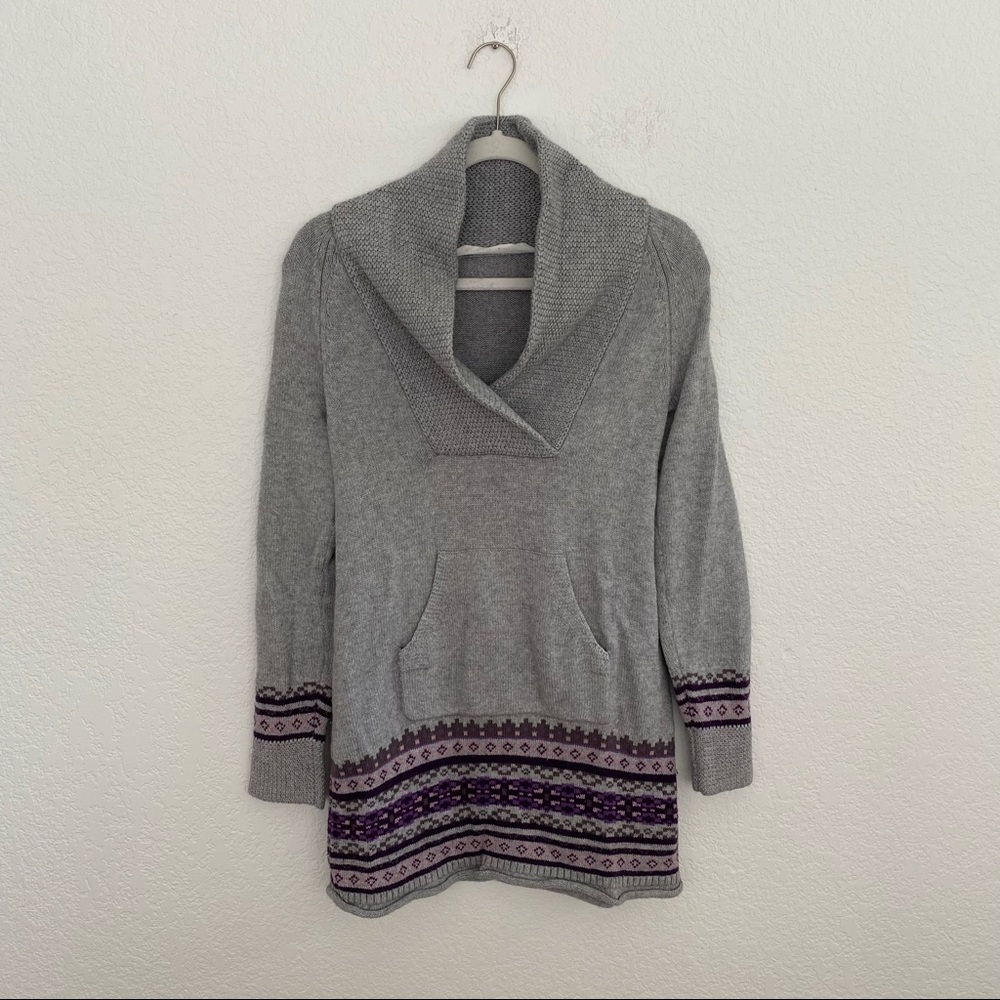 ATHLETA Women's Small Gray Cashmere Blend Tunic Dress